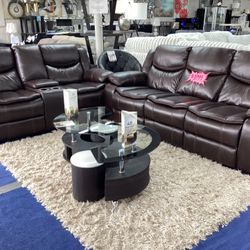 Brown Recliner Sofa And Loveseat 