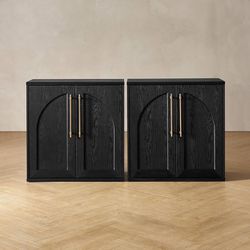 mopio Blake Storage Cabinet, Small Modular Accent Display Sideboard Buffet Cabinet with Storage, Media Console Credenza, for Kitchen, Coffee Bar, Pant