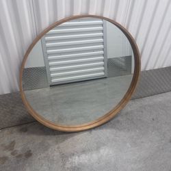 Hearth & Hand with Magnolia Round Wood Mirror