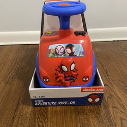 Brand New In Box Kiddieland Spidey Adventure Ride-On Toy 12-36 M