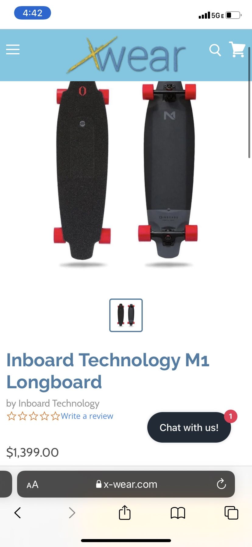 Inboard M1 electric skateboard
