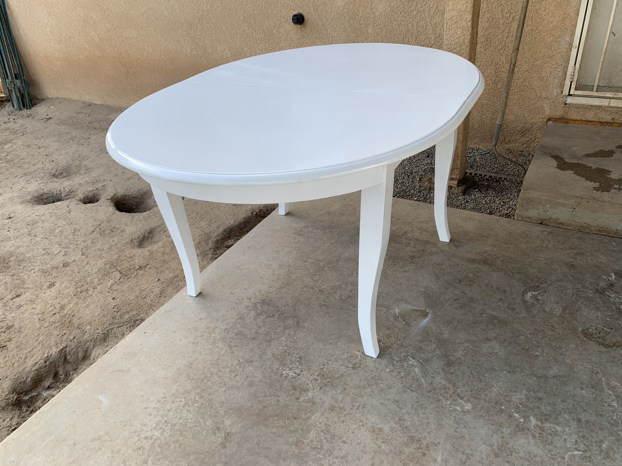 White Kitchen Table 53” Long 44” Wide 30” Tall