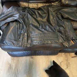 Foosball Table And Leather Motor Cycle Jacket