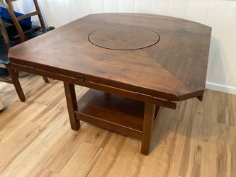Dining table with lazy Susan center