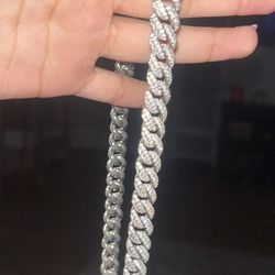 Iced out gold president cuban chain