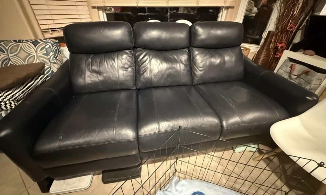 Leather Recliner Sofa