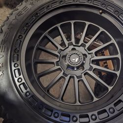 5 22x12 VROCK wheels 5x127 $1250 **TIRES ARE BAD**