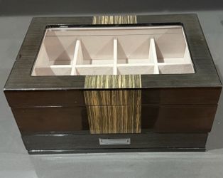 Large 16-Watch Display Box / Jewelry Case – Glass Top