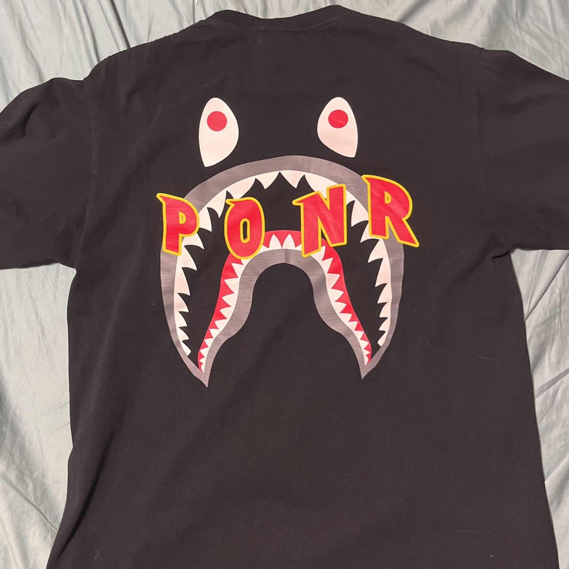 BAPE Shark PONR Long-Sleeve Tee 'Black'