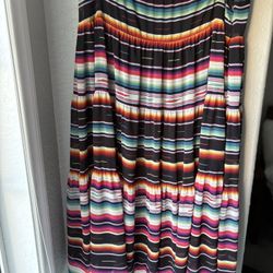Lauren Ralph Lauren Serape Striped Midi Skirt - Plus Size 16W