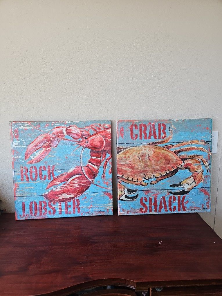 Lobster And Crab Paintings