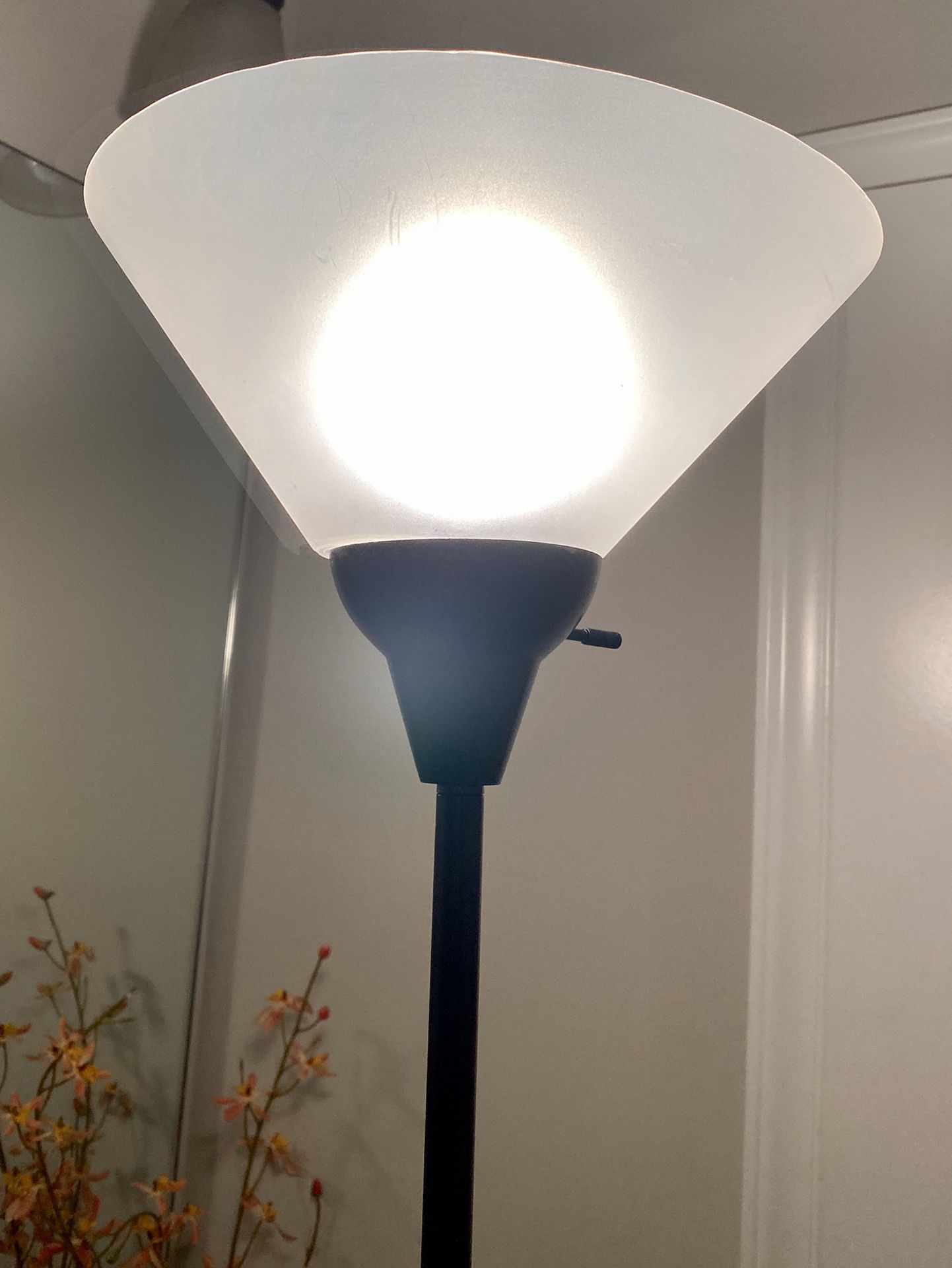 CHEAPER THAN WALLMART AND WITH FREE BULB !!! 71” Tall Metal Pole Pedestal Working Torchiere Floor Standing Lamp
