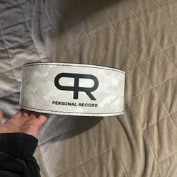 PR Lifestyle 13mm Powerlifting Belt w/ Lever Buckle - White Camo