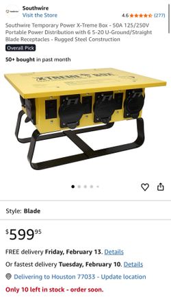 Southwire Temporary Power X-Treme Box - 50A 125/250V Portable Power Distribution