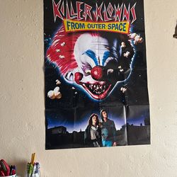 Vintage 90s Killer Klowns  Movie Poster