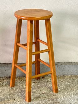 Tall Wooden Bar Stool