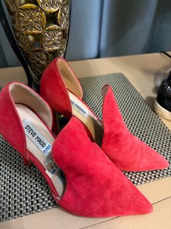Steve Madden Red Suede d'Orsay Heels