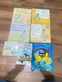 Mo Willems Pigeon & Pete the Cat Books – 7 Book Bundle#4