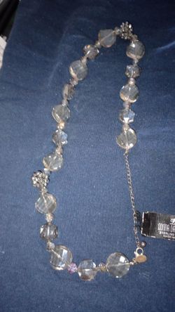 Donna Dressler Crystal and Sterling necklace