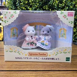 Sylvanian Families Friends Pair Set Strawberry and Dandelion Embroidery
