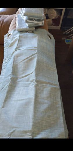 2 gray window curtains 42x82 inches