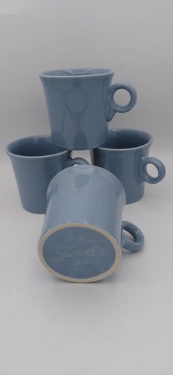 4 Vintage Fiesta 10oz Mugs With Classic Ring Handle Made In The USA