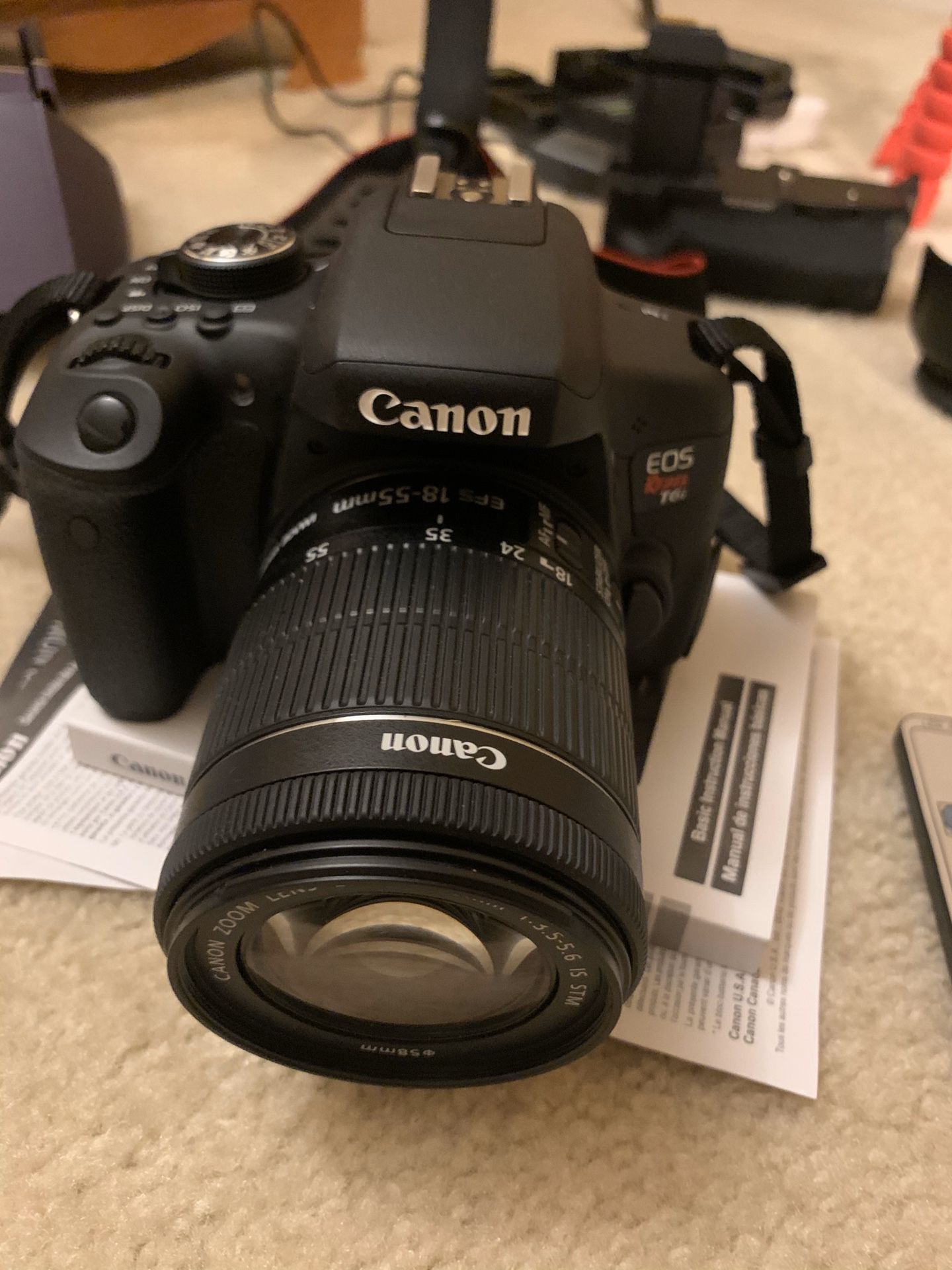 Canon Rebel T6i with Warranty and Accesories