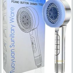 Handheld Shower Head 4 Mode Piano Keys
