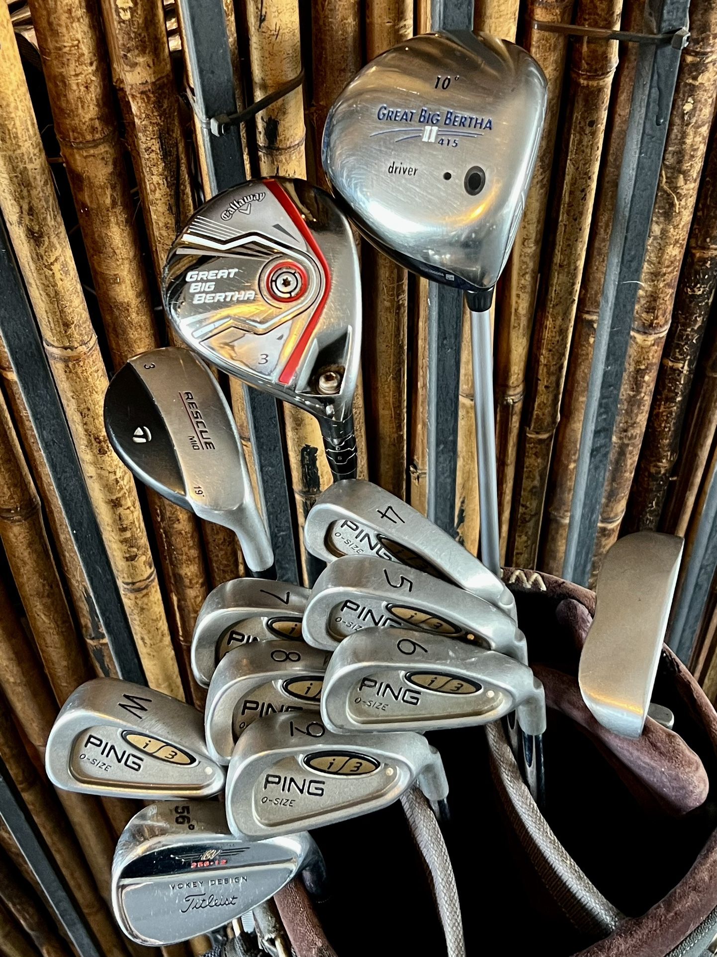 Ping & Callaway Golf Club Set - TaylorMade Hybrid, Vokey Wedge