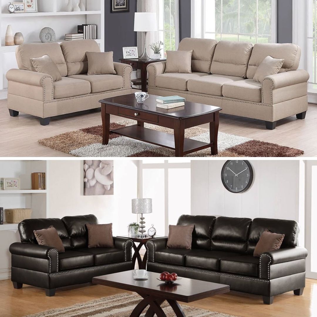 Beige Sofa And Love Seat Set