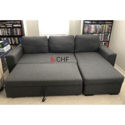 Sectional Sofa With Storage Chaise And Pull Out Bed 