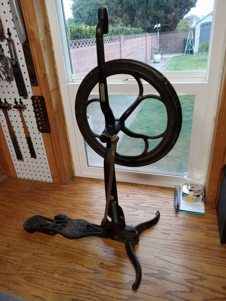 antique dentist drill -grinder power treadle