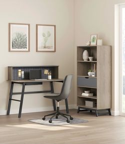 Study table and bookshelf set
