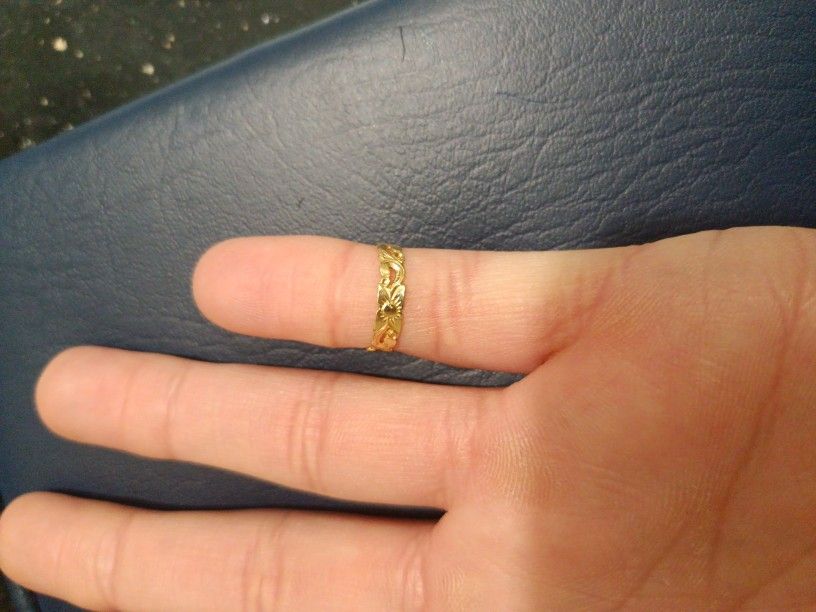 14k yellow gold vintage toe ring