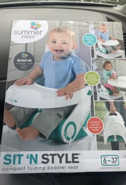 Folding booster seat