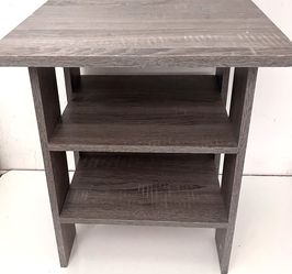 18 Inch Tall Gray Thailand 3 Department Shelf Small Table