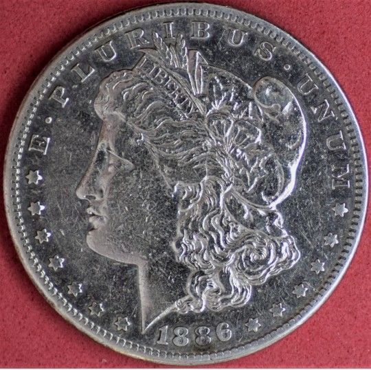 1886-S  Better Date Morgan Silver Dollar Cleaned
