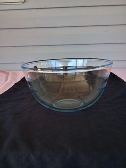 Vintage KT France Clear Glass Mixing Bowl