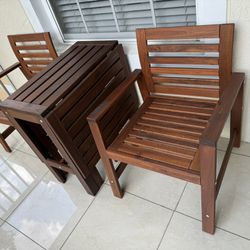 IKEA Outdoor Dining Set ( 2 Chairs + Table)