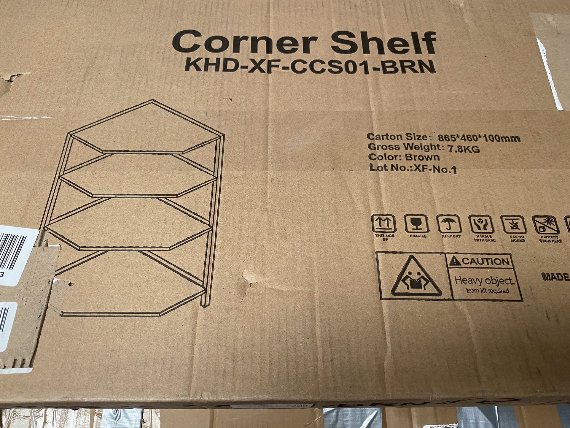 Brand New Corner Shelf Color Brown