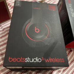 Beats By Dr Dre Studio 3 Wireless Over Ear Headphones Red/Black 10th Anniversary Edition  Beats Solo HD Special Edition WIRED Over The Ear Headphones