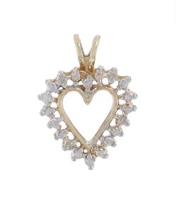 10kt Dije De Oro Sólido Con Diamantes 💎 