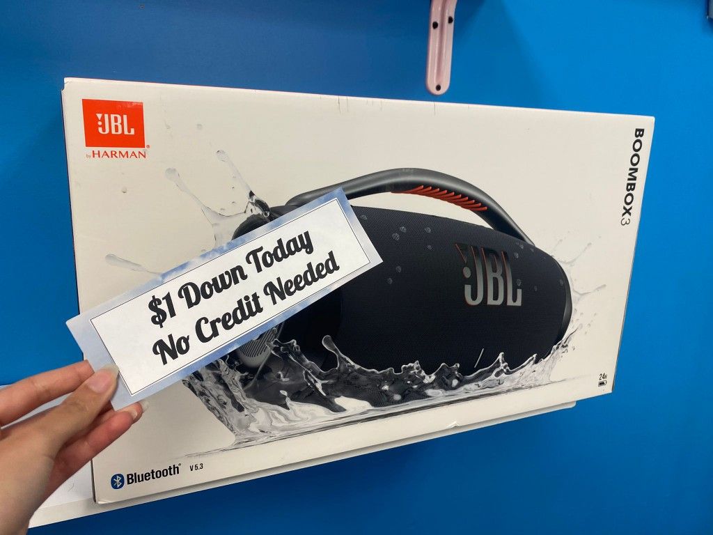 JBL Boombox 3 Bluetooth Speaker New PAYMENTS AVAILABLE $1 Down Today