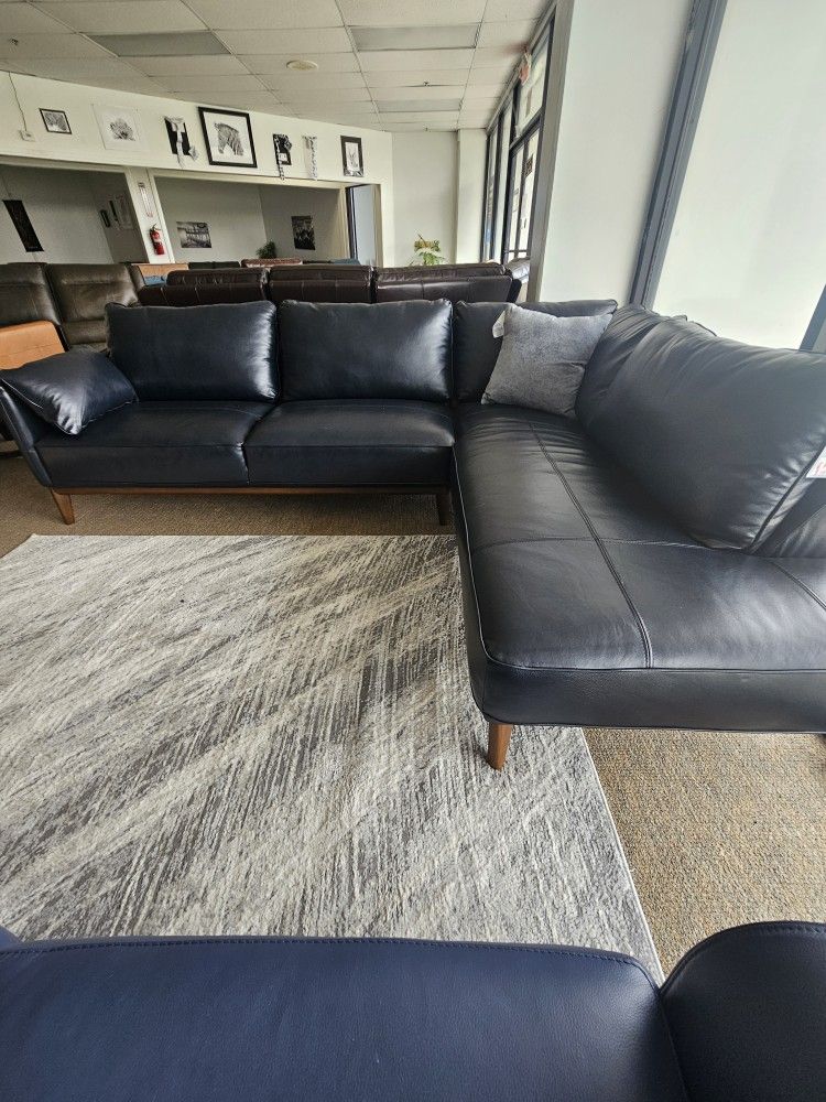 2-pc Leather Sectional Sofa-Jollene