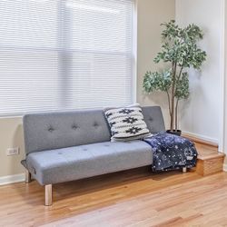 Grey Futon with USB/electrical ports