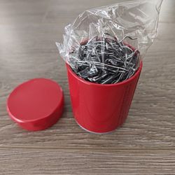 Porsche 911 Paper Clips w Metal Purolator Storage Tin Can, 50 Paperclips