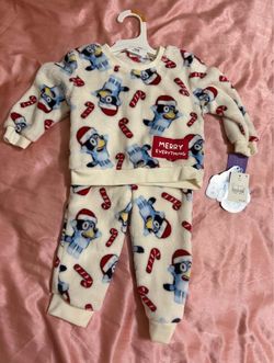 Bluey Christmas Fleece Pajama Set 12M