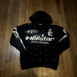 hellstar hoodie black and white