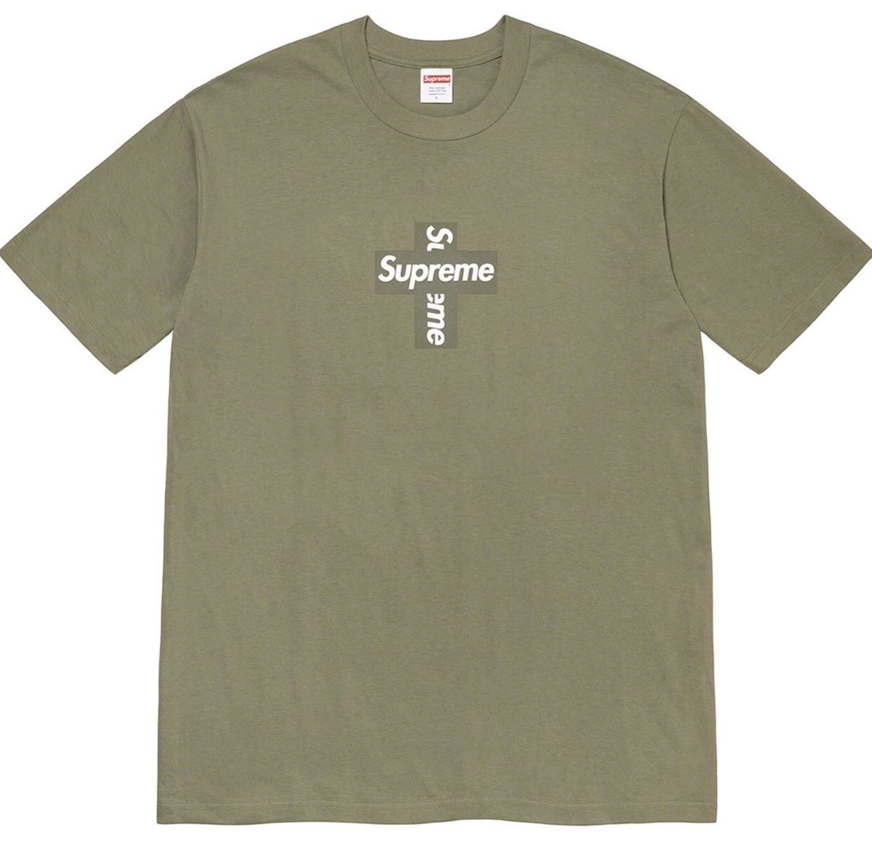 Brand New Supreme Cross Box Logo Olive Size XL