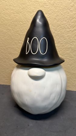 Rae Dunn Halloween "BOO" Gnome Canister